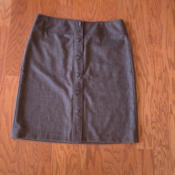 Magaschoni Brown Button A Line Skirt NWT - Picture 2 of 9